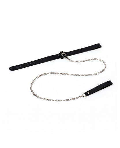 Heat Tease Flower Collar - Black/Pink by Heat Tease