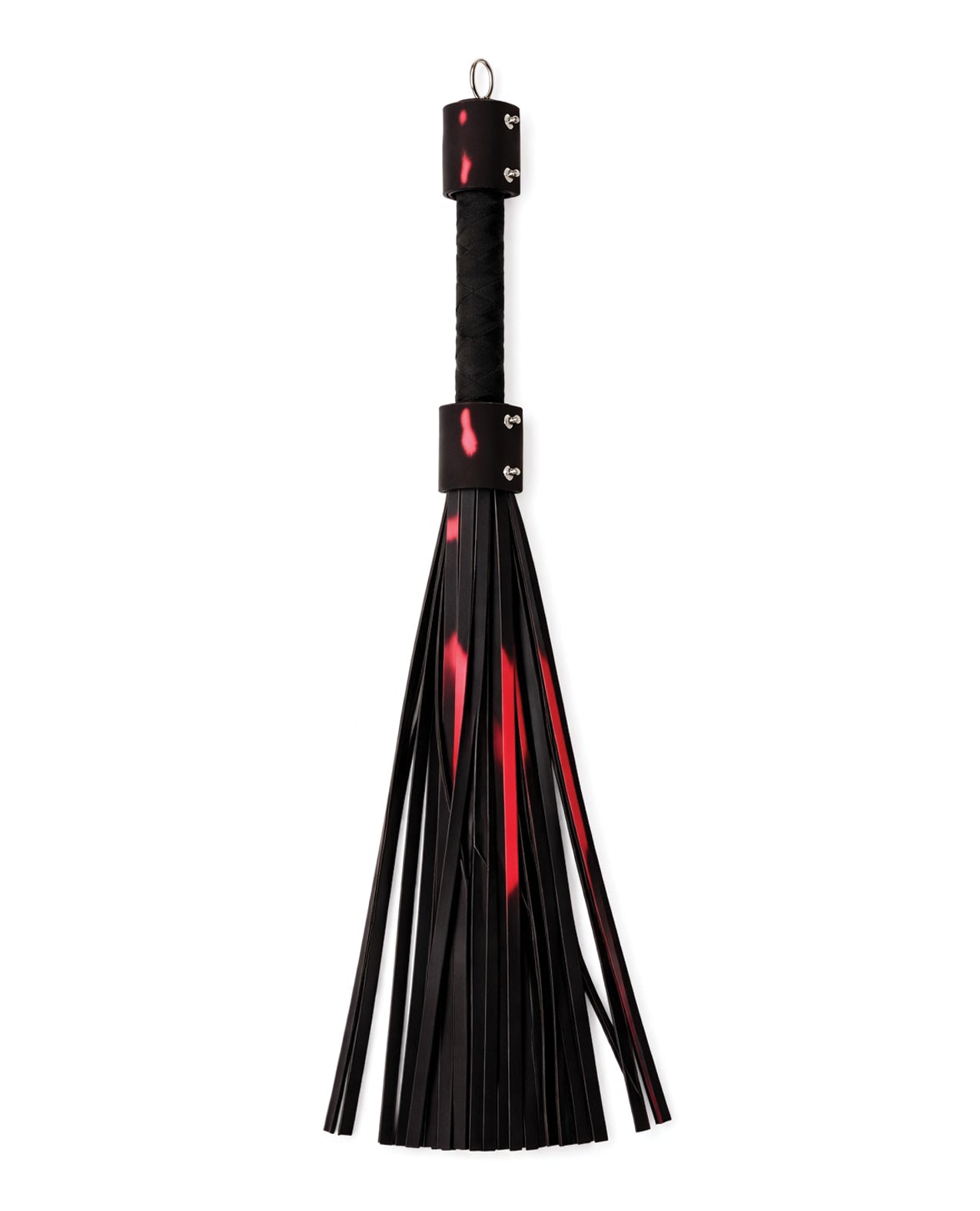 Heat Tease Flogger - Black/Pink by Heat Tease