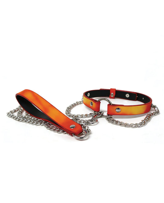 Heat Tease Collar - Red//Yellow by Heat Tease
