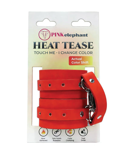 Heat Tease Cuffs - Red/Yellow by Heat Tease