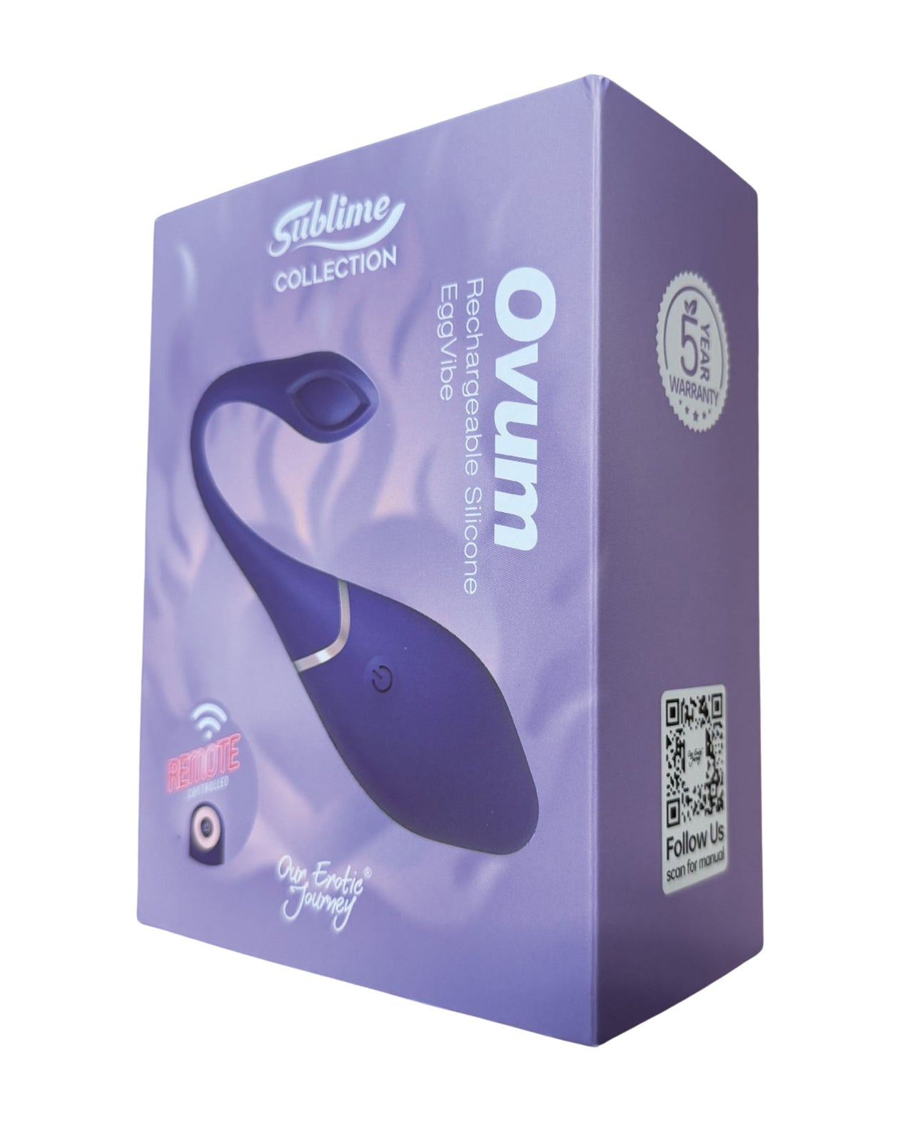 Sublime Ovum Rechargeable Silicone Egg Vibrator - Purple by Sublime