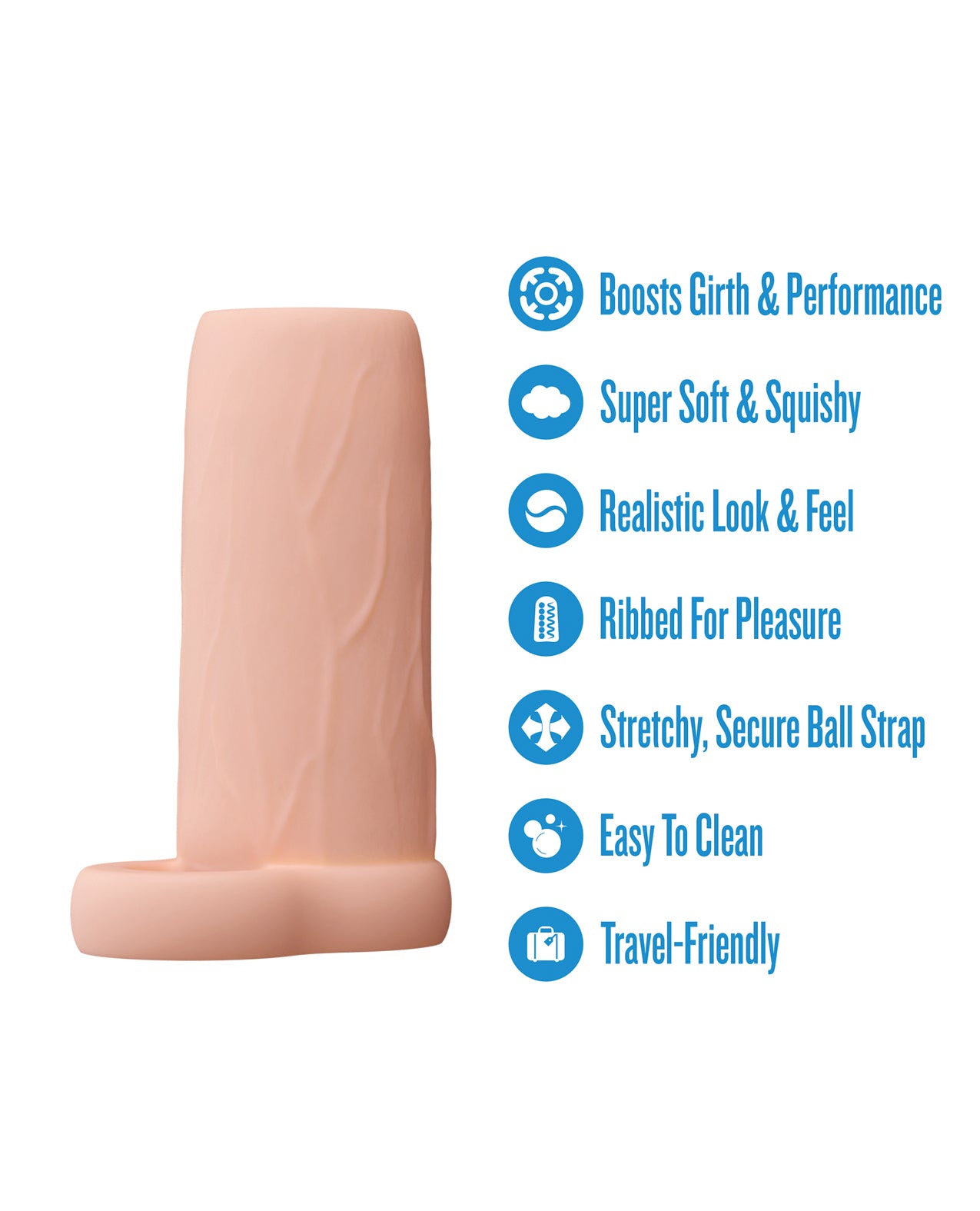 Blush Performance 3.5" Enhancement Sleeve - Beige by Performance