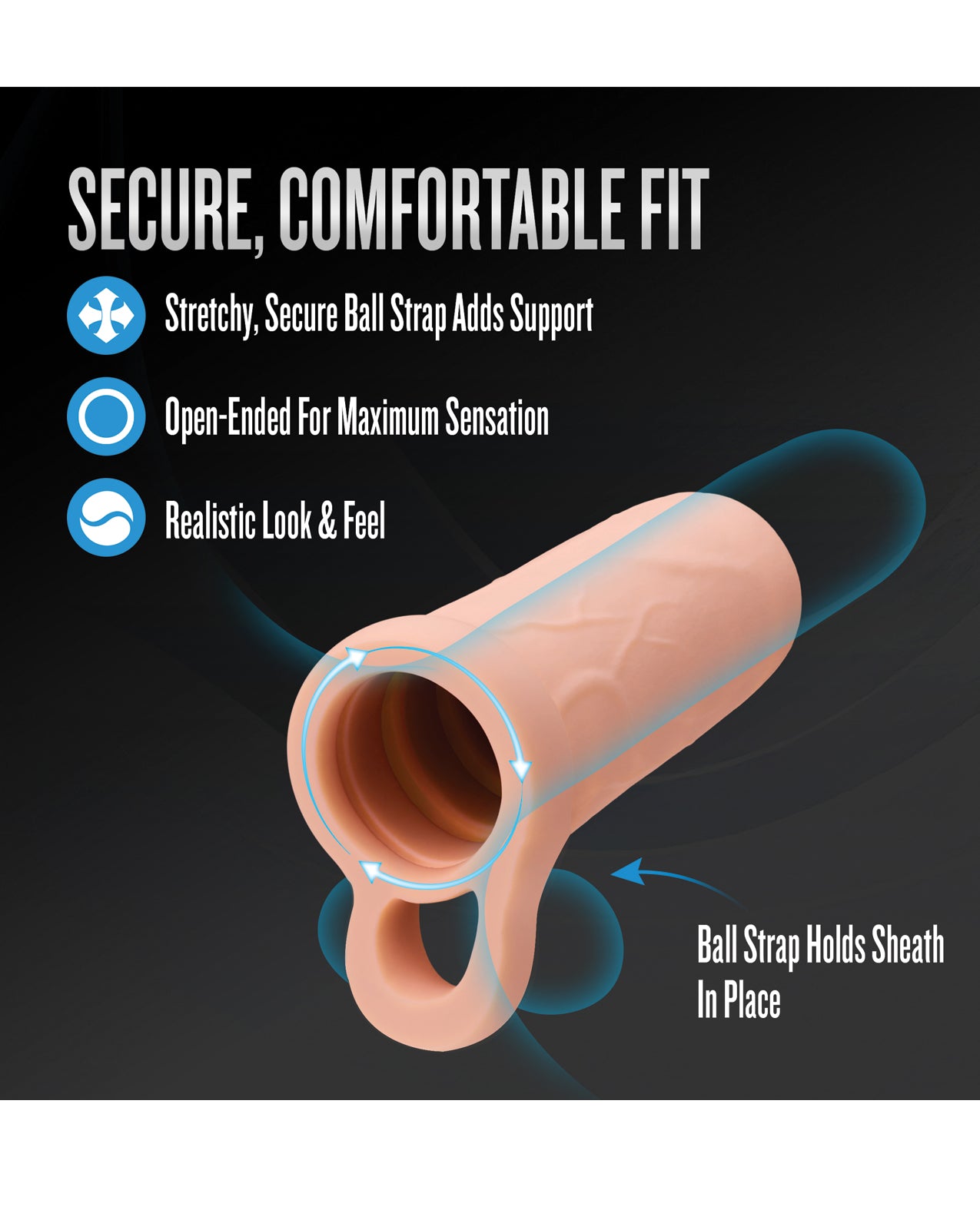 Blush Performance 3.5" Enhancement Sleeve - Beige by Performance