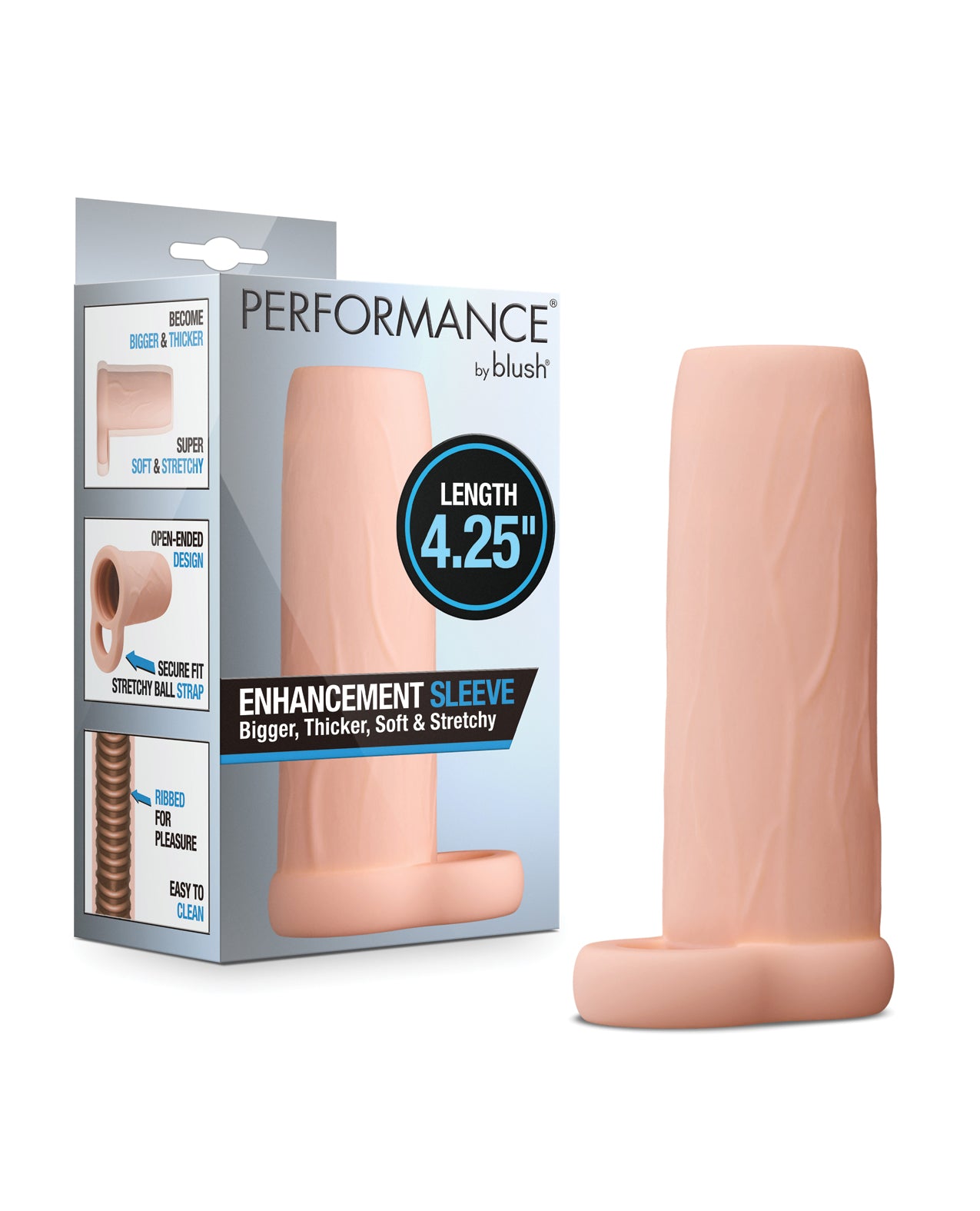 Blush Performance 4.25" Enhancement Sleeve - Beige by Performance