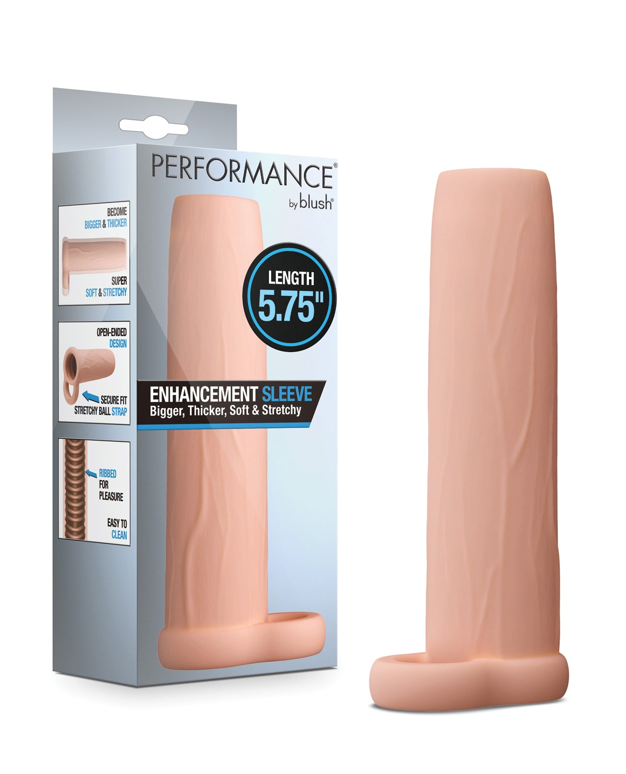 Blush Performance 5.75" Enhancement Sleeve - Beige by Performance