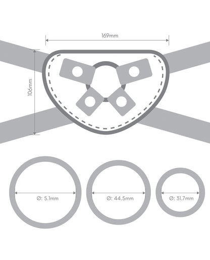Together 2 pc 5.5 & 7.75 Silicone Dildo & Harness Set by Together