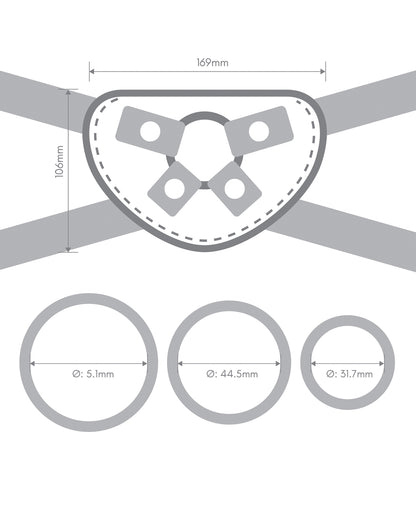 Together Tilt 6.5 Vibrating Silicone Dildo & Harness Set by Together