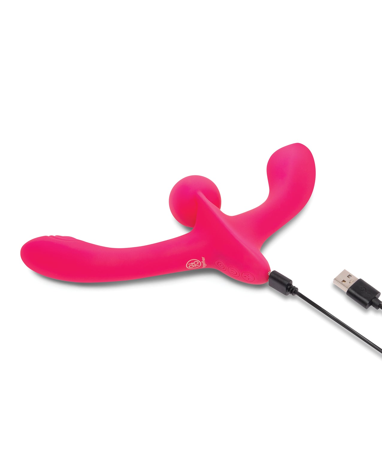 Together Double Tap Double-Ended Vibrating Strapless Strap-On by Together