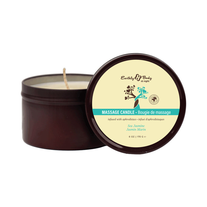 Earthly Body at Night Aphrodisiac Collection Candle Sea Jasmine 6 oz. by Earthly Body