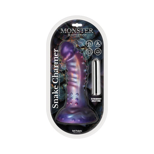 Monster Romance Snake Charmer Silicone Dildo with Multi-Speed Bullet by Hott Products Unlimited
