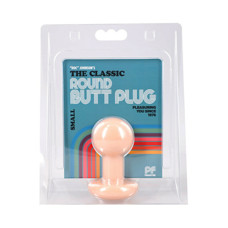 The Classic Round Butt Plug Cream Small by Doc Johnson