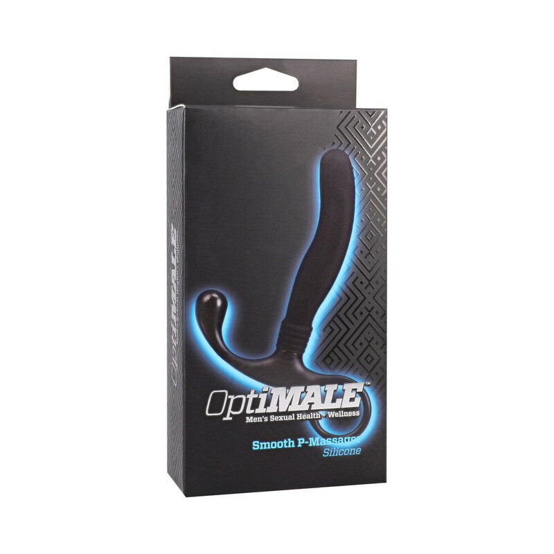 OptiMALE Smooth Silicone P-Massager Black by Doc Johnson
