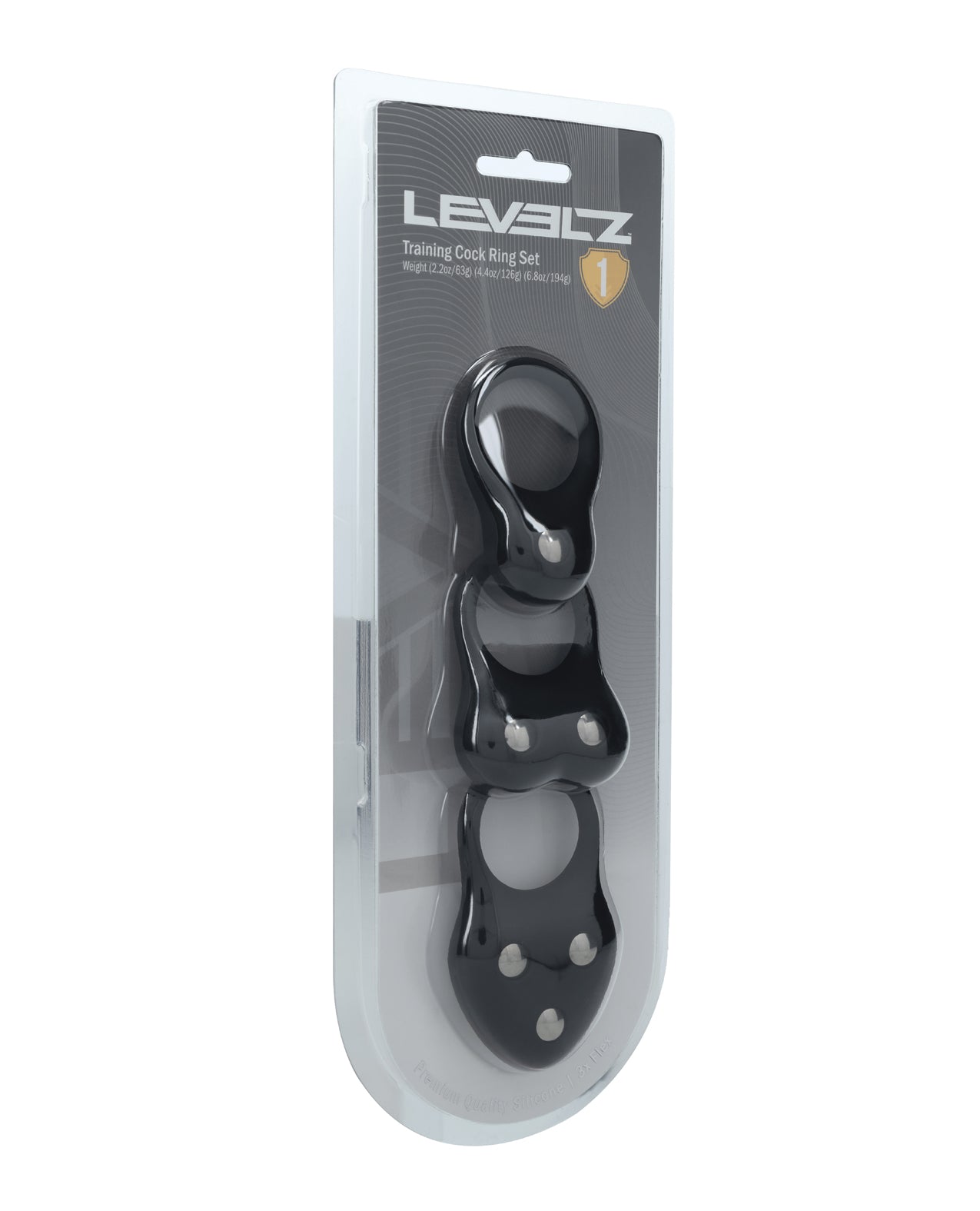 Shots Levelz Silicone Training Cock Ring Set of 3 - Black