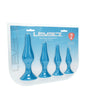 Shots Levelz Slim Silicone Anal Plug Kit of 4 - Teal by Levelz