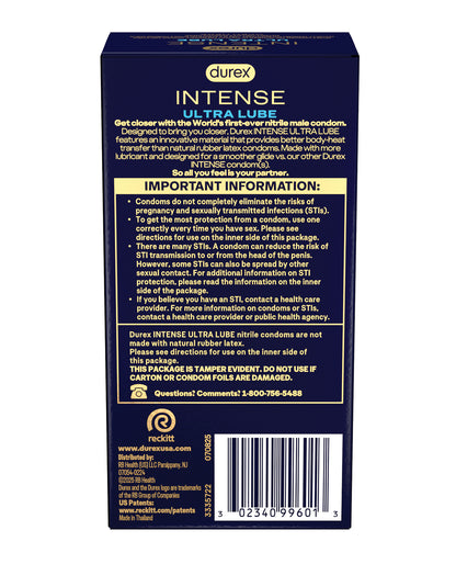 Durex Intense Ultra Lube Condoms - Box of 10 by Durex