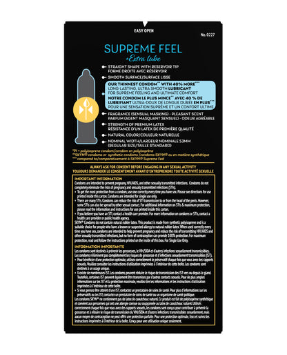 Lifestyles SKYN Supreme Feel Extra Lubrication Condoms - Box of 8 by SKYN