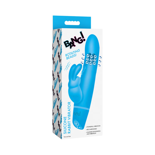 BANG! Silicone Rabbit Vibrator Blue by XR LLC