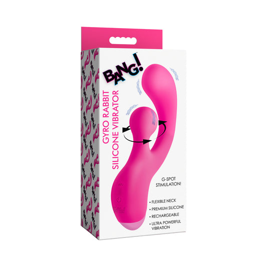 BANG! Gyro Rabbit Silicone Vibrator Pink by XR LLC