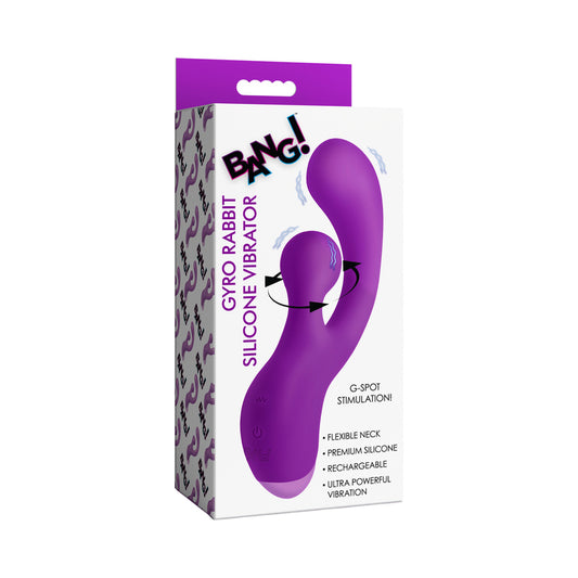 BANG! Gyro Rabbit Silicone Vibrator Purple by XR LLC