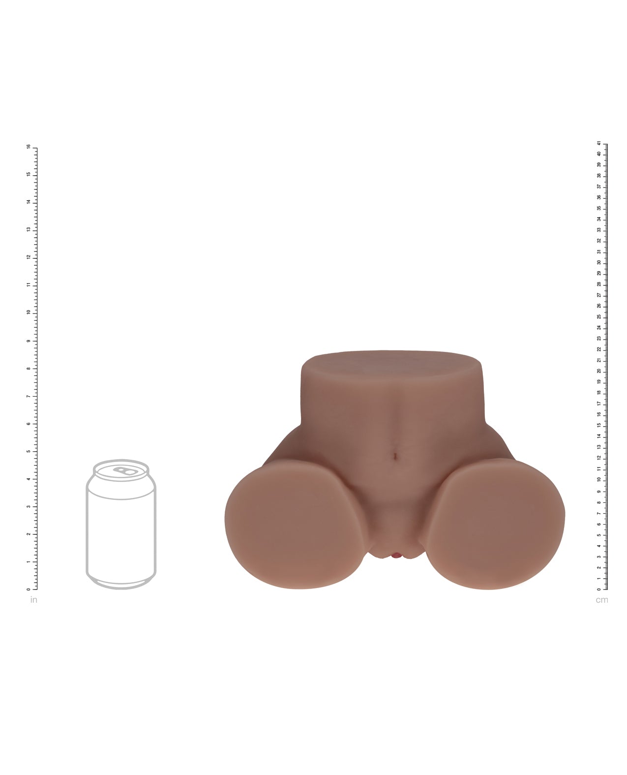 Shots Kaya Bloom Dual Entry Bodyforms Masturbator - Brown by Xkin