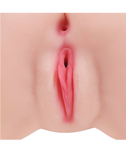 Shots Xkin Ivy Lame Dual Entry Masturbator - Flesh by Xkin