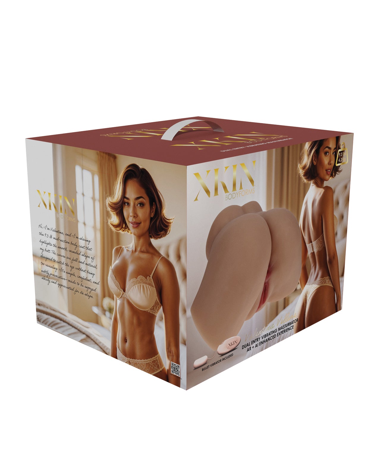 Shots Xkin Valentina Vellure Dual Entry Masturbator - Tan by Xkin