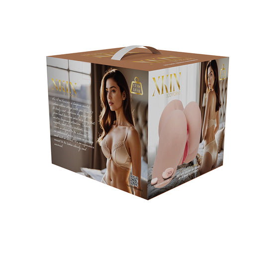Xkin Bodyforms Vivica Lenore Dual Entry Vibrating Masturbator Beige by Shots America LLC