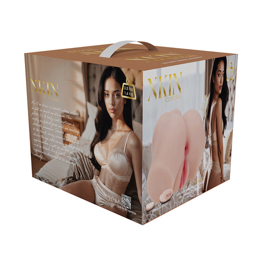 Xkin Bodyforms Aria Summers Dual Entry Vibrating Masturbator Beige by Shots America LLC