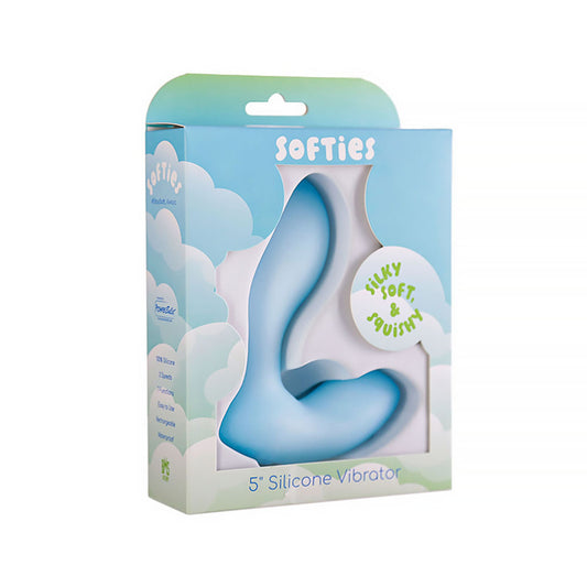 Softies Silicone Vibrator 5 in. Blue by BMS Factory
