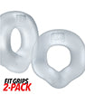 Hunky Junk Fit Grips 2 Pack Ergo-Fit Cockrings in Clear - Silicone Penis Enhancement by Oxballs and Hunky Junk by Hunky Junk