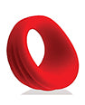 Hunky Junk Expander Slimmer Scoop Cockring in Red Velvet - Silicone Penis Enhancement by Hunky Junk