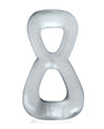 Hunky Junk Boomerang Double Ring Cockring & Nut-Tugger - Clear Steam by Oxballs and Hunky Junk by Hunky Junk