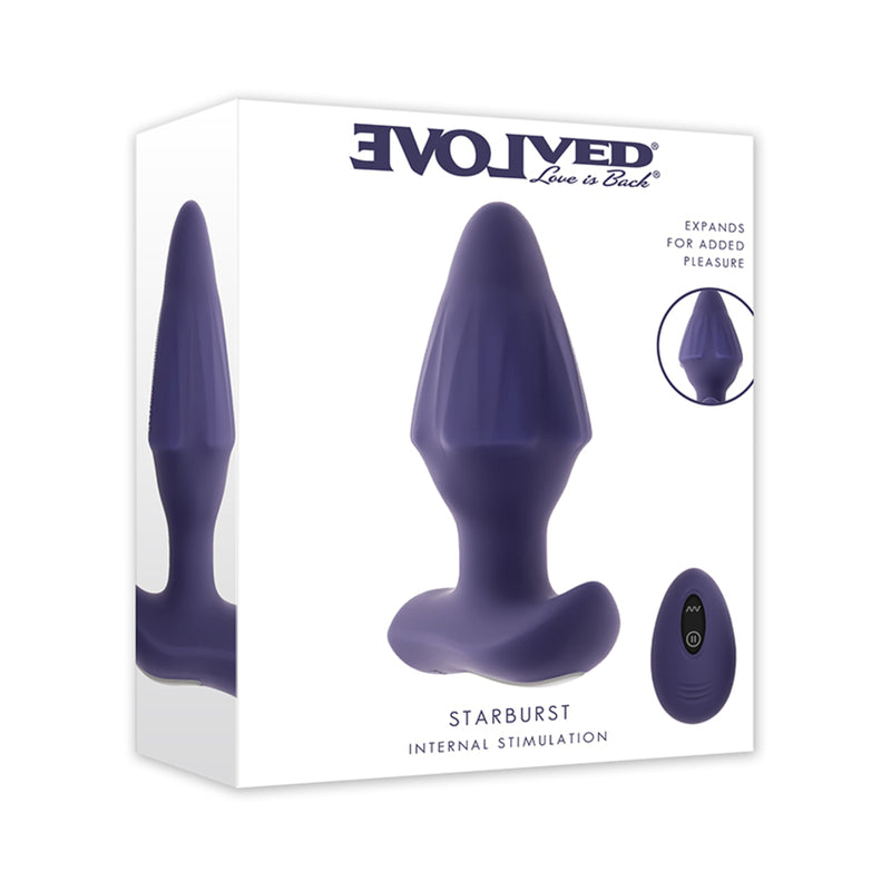 Evolved Starburst Expandable Anal Plug Purple - Evolved EN-RS-6992-2 by Evolved