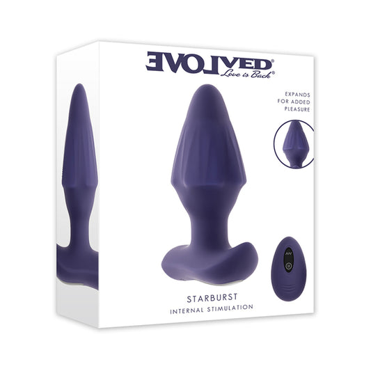 Evolved Starburst Expandable Anal Plug Purple - Evolved EN-RS-6992-2 by Evolved