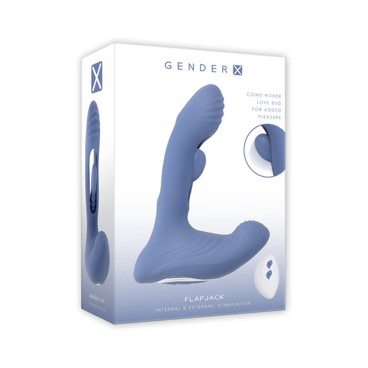Evolved Gender X Flapjack Flapper Dual Stimulator Blue - Part Number GX-RS-7333-2 by Evolved