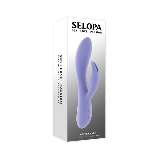 Evolved Selopa Purple Craze Dual Vibe with Ear-Shaped Stimulator - Purple by Evolved