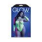 Fantasy Lingerie Glow Pressure Point UV Rhinestone Knit Teddy & Matching Gloves Queen Size - Part Number GL2551-QS-B by Fantasy Lingerie