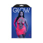 Fantasy Lingerie Glow Aphrodisiac UV Open Bodice Halter Dress & Pasties Queen Size by Fantasy Lingerie