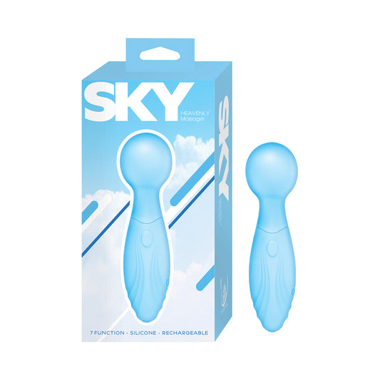 Nasstoys Sky Heavenly Massager Blue – 7-Function USB Rechargeable Body-Safe Silicone Massager by Nasstoys