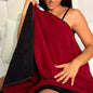 Splash Blanket SoakHer Small Black & Dark Red – Ultra-Absorbent Waterproof Splash Blanket by Splash Blanket Part SB250317SUPSOARED by Splash Blanket