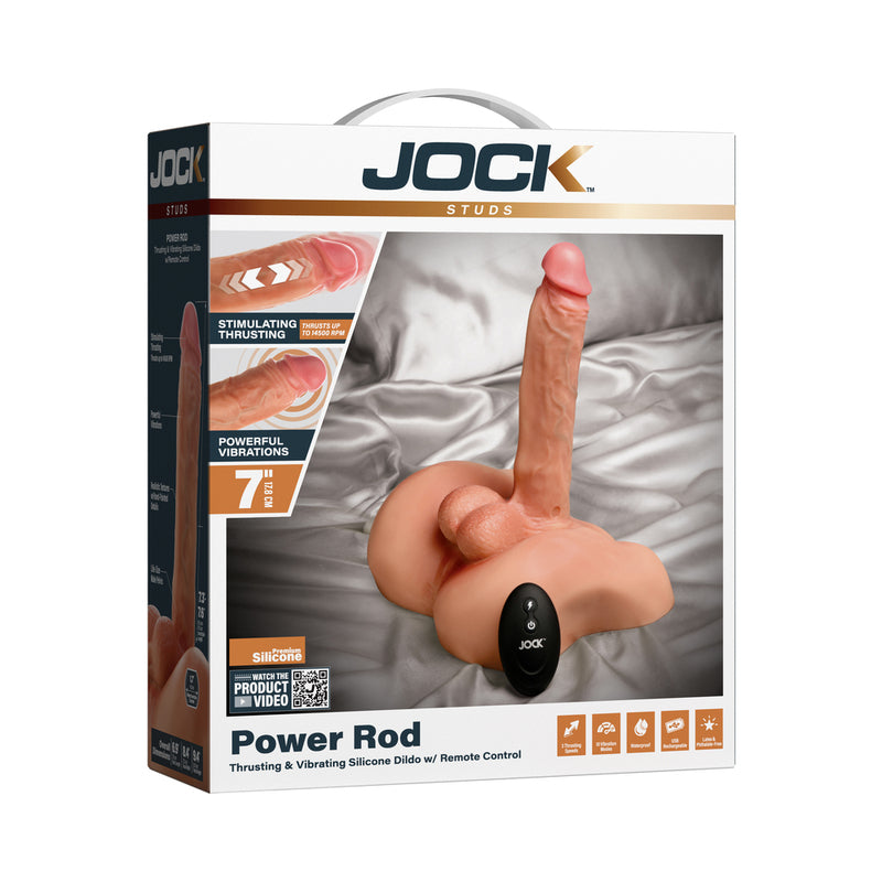 XR LLC DBA Curve JOCK Power Rod Thrusting & Vibrating Dildo with Remote Control by XR llc DBA Curve