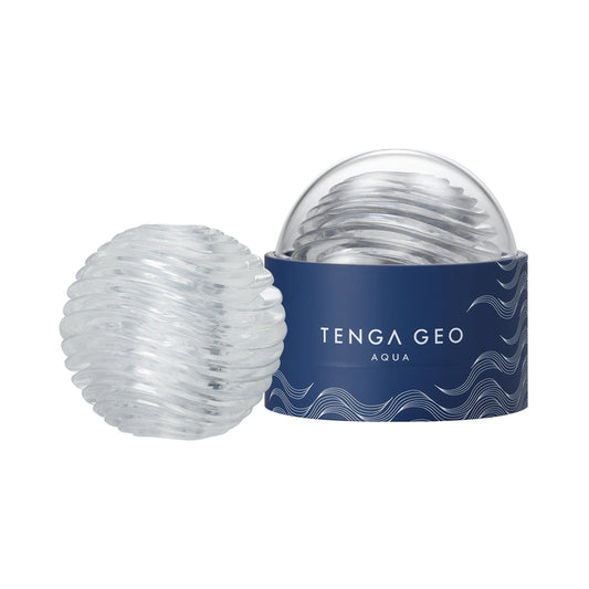 Tenga Geo Aqua by TENGA USA, Inc – Deep Ripple Textured Male Masturbator with Plush Interior by TENGA USA, Inc