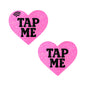 Neva Nude LLC Tap Me Pink Heart Smart NFC Pasties - Reusable Silicone Nipple Covers by Neva Nude LLC