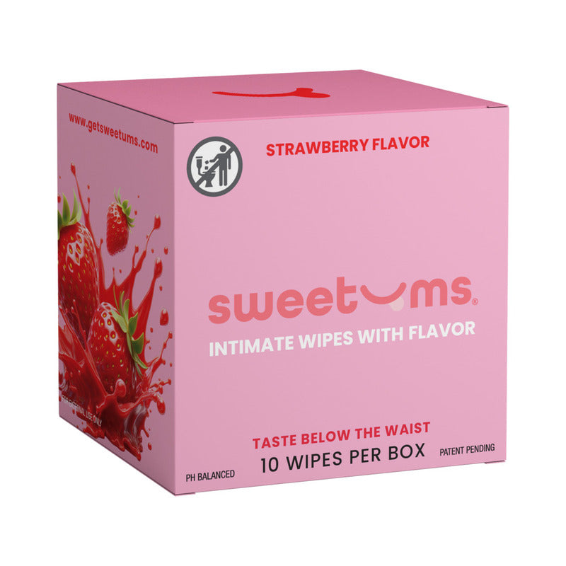 Sweetums Intimate Wipes Strawberry Flavor 10-Pack by Sweetums Inc