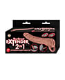 The Great Extender 2 in 1 7" Extender & Masturbator - Brown by Nasstoys