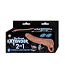 The Great Extender 2 in 1 8" Extender & Masturbator - Brown by Nasstoys