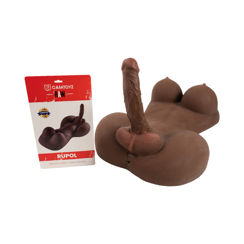 Camtoyz Raw Torso Transexual Rupol Piel Oscura Chocolate by Camtoyz/ Elixir
