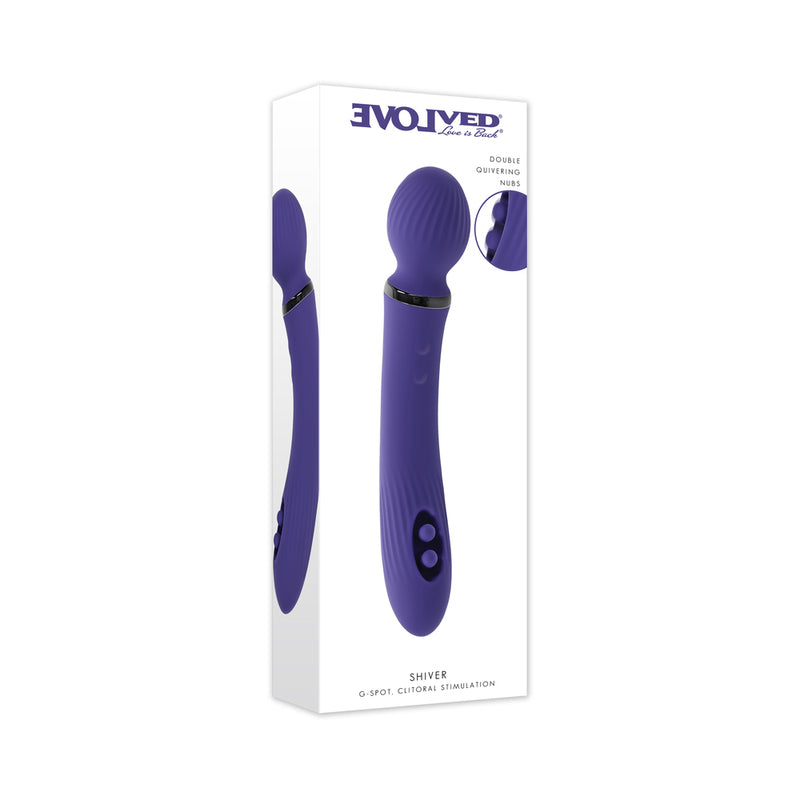 Evolved Shiver Silicone Rechargeable Purple by Evolved