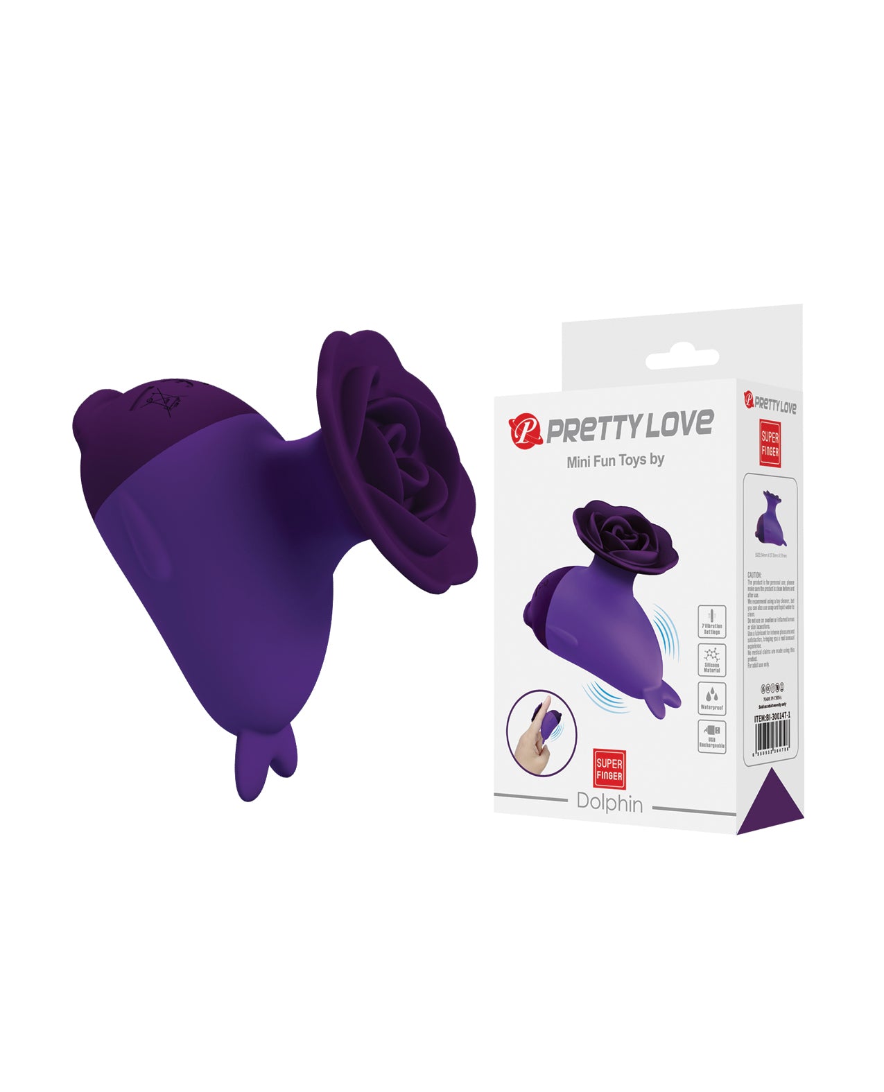 Pretty Love Dolphin Finger Vibe - Purple by Pretty Love