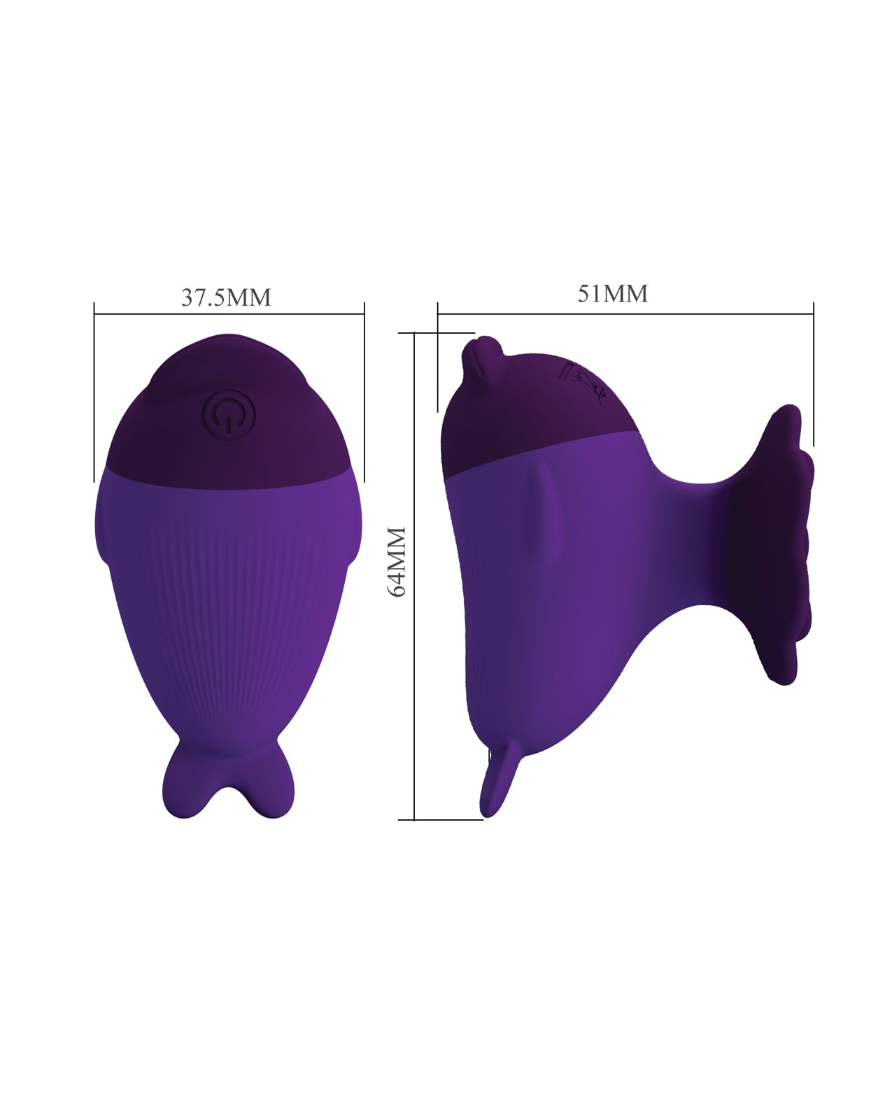 Pretty Love Dolphin Finger Vibe - Purple by Pretty Love